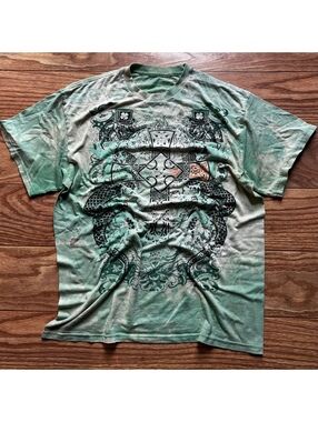 Y2K Vintage Grunge Tie-Dye Graphic Tee Streetwear Skater Shirt